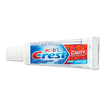 Procter & Gamble Kids' Sparkle Toothpaste, Blue, Bubblegum Flavor, 0.85 Oz, 72/Ct 40159CT